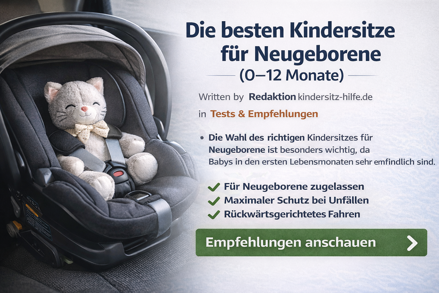 beste Kindersitze für Neugeborene 0-12 Monate